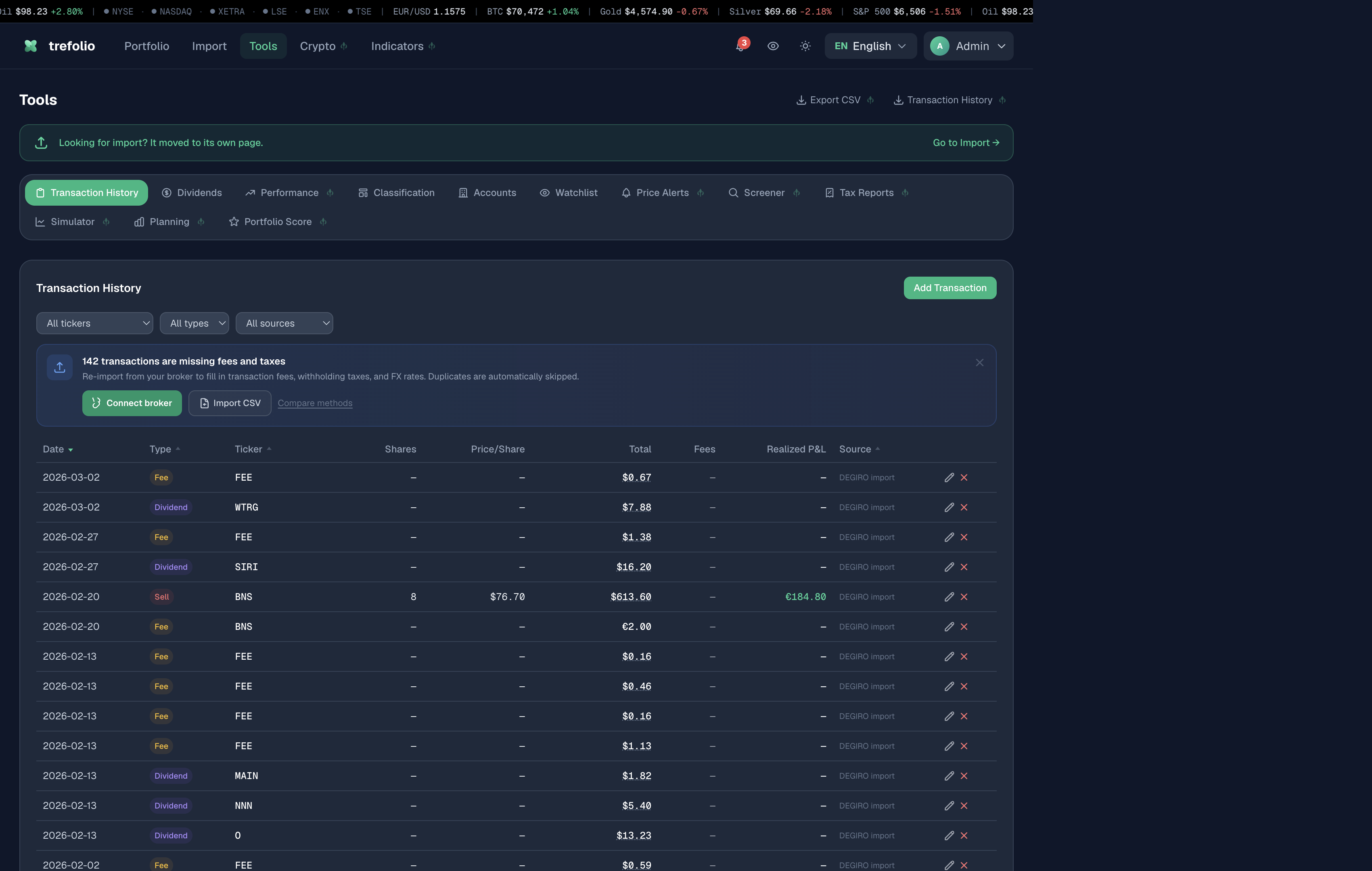 Import Your Portfolio in Seconds